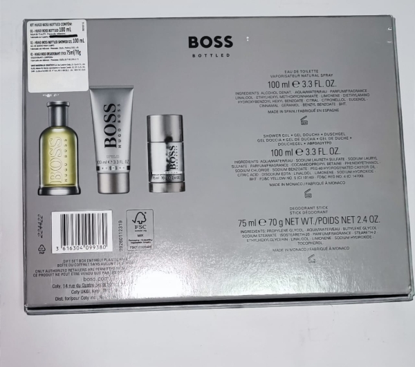 Kit Perfume Hugo Boss N06. edt 100ml + Gel de Banho 100ml + Desodorante Stick 75ml - Image 3
