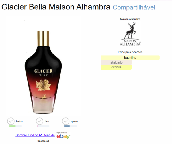 Perfume Glacier Bella Maison Alhambra Eau de parfum - Imagem 2