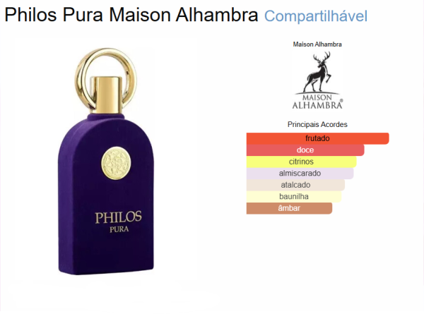 Perfume Philos Pura Mailson Alhambra Eau de Parfum 100ml - Imagem 2