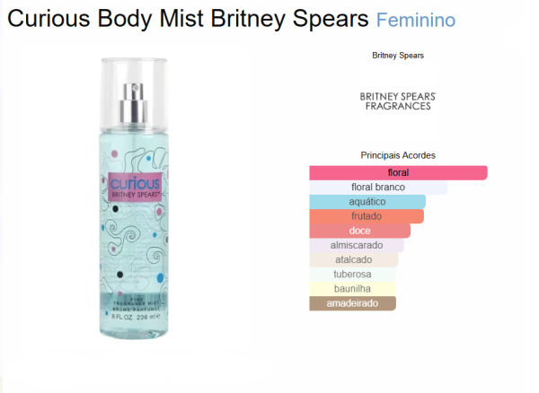 Body Splash Fantasy Curious Britney Spears 236ml - Imagem 2
