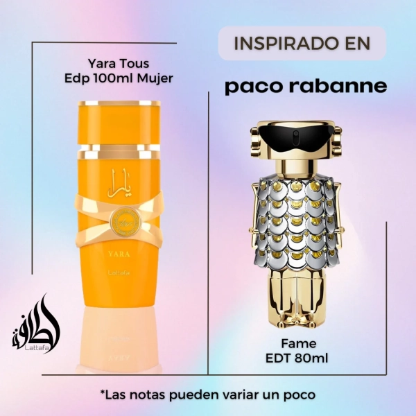 Perfume Yara Tous Eau de Parfum  Lattafa - Imagem 3